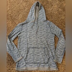 Hollister Long Sleeve Hoodie T-shirt Men’s Small Blue White, Grey Lining